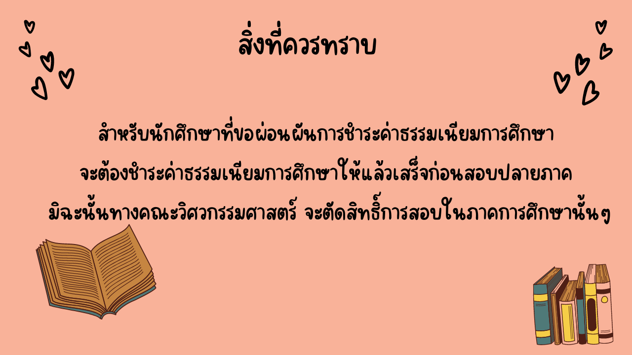 สิ่งที่ควรทราบ